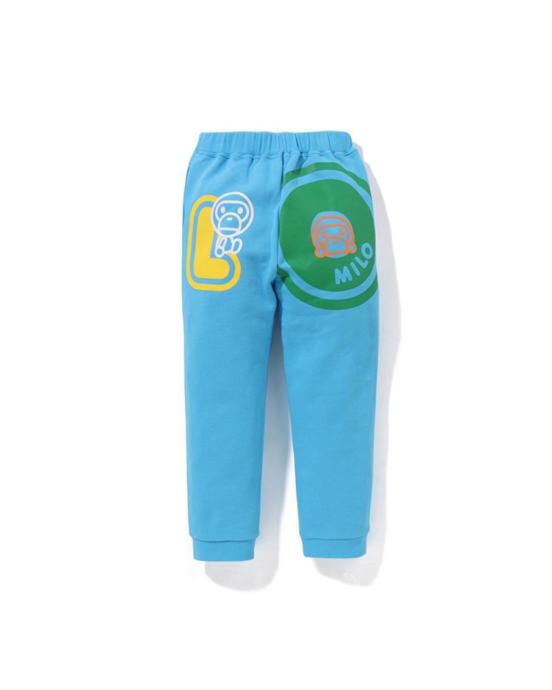 Pantalons Bape Baby Milo Font Sweat Bleu Enfant | SVP-83724094